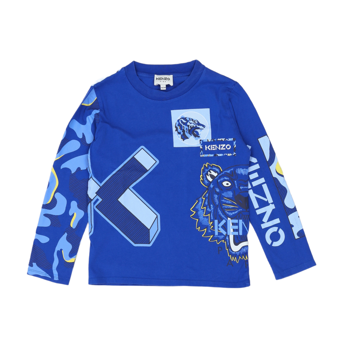KENZO - T-SHIRT - BLEU - 10 ANS
