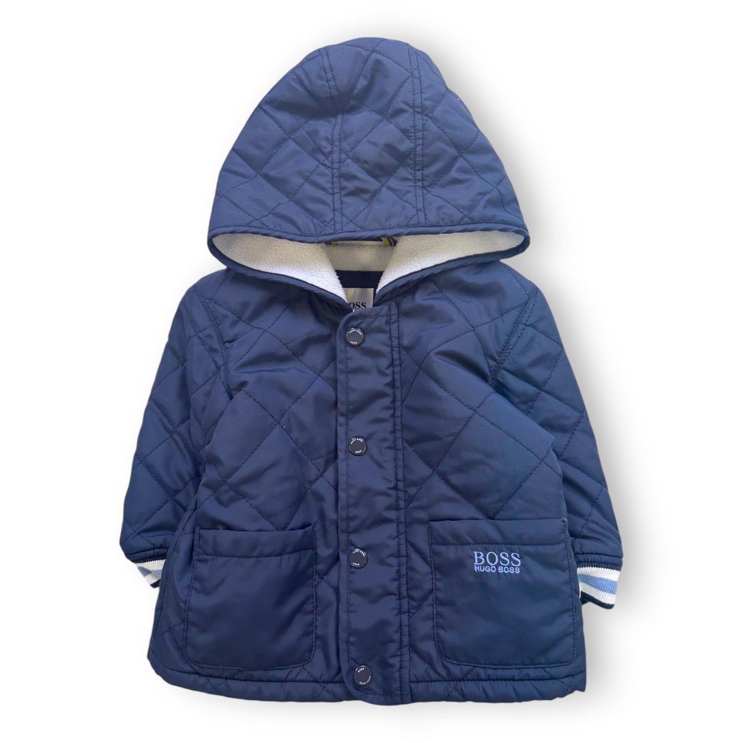 HUGO BOSS - DOWN JACKET - BLUE - 9 MONTHS