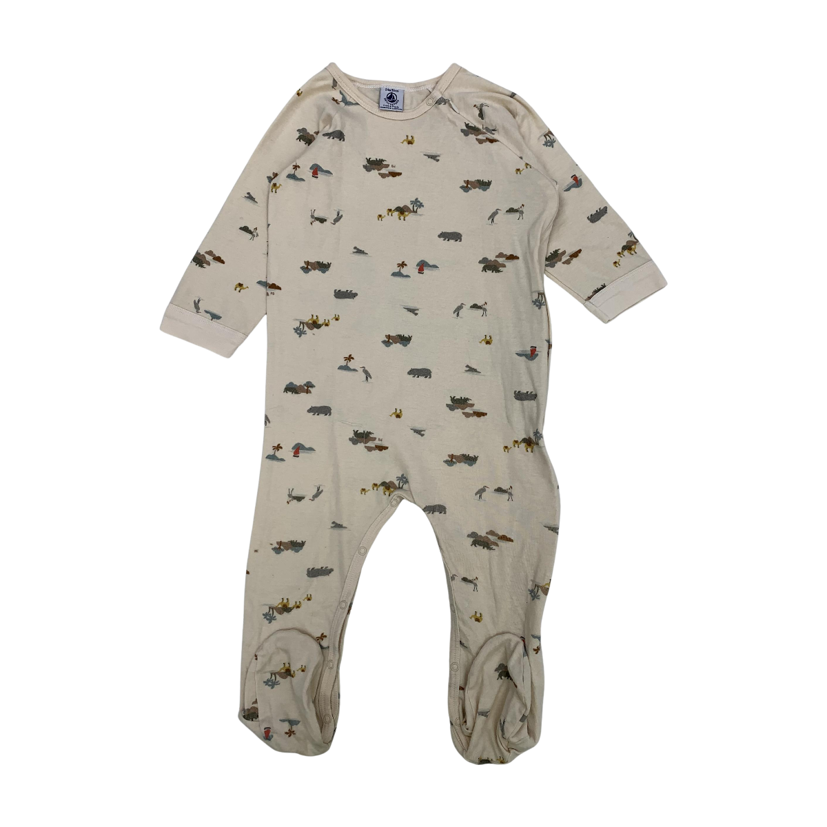 PETIT BATEAU - PYJAMA - BEIGE - 24 MOIS