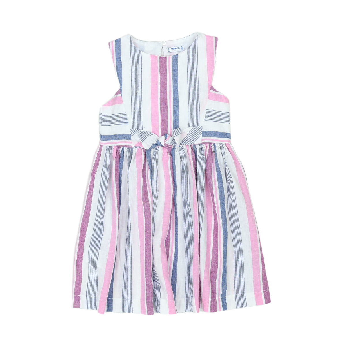 MAYORAL - ROBE - BLANC, ROSE - 6 ANS