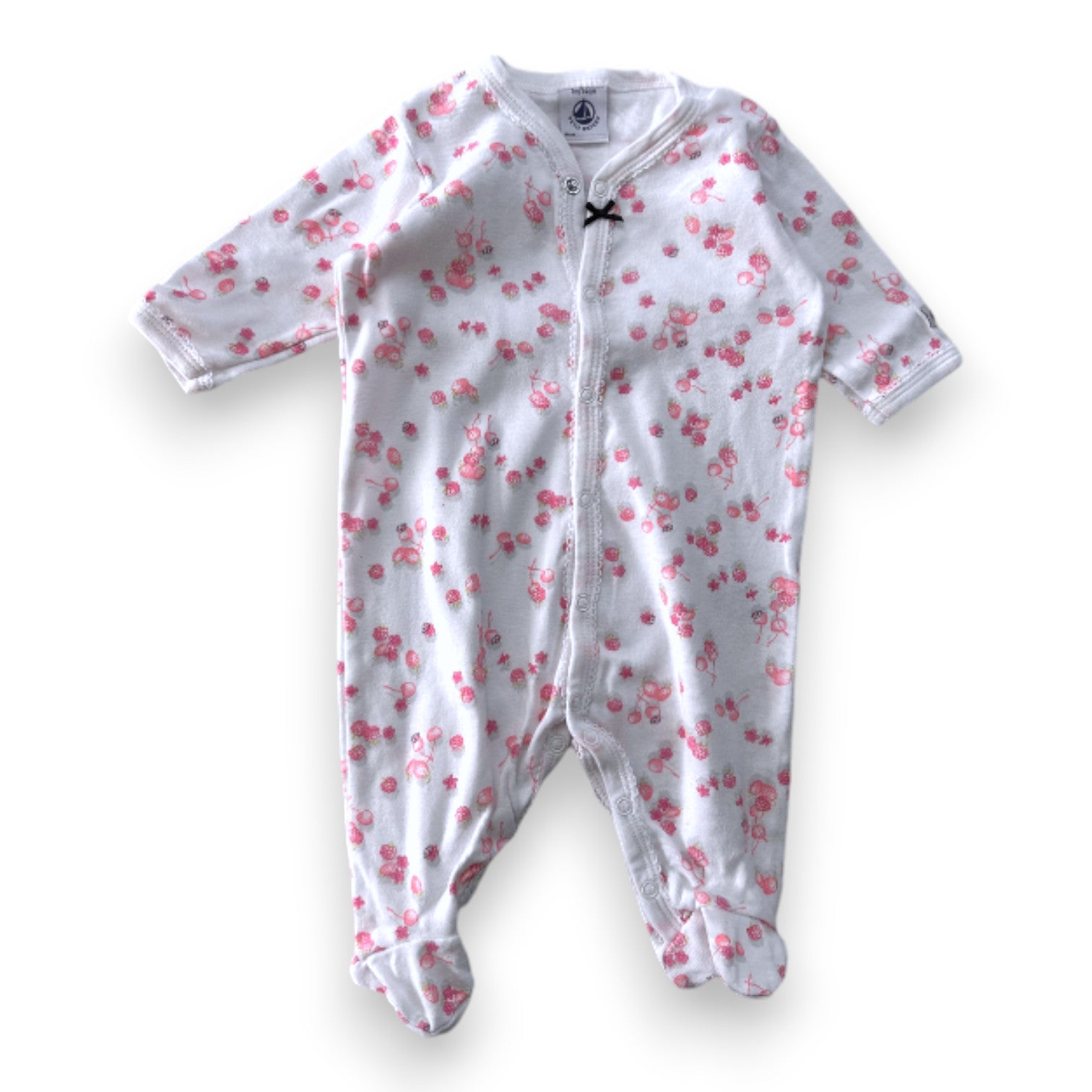 LITTLE BOAT - PAJAMAS - WHITE, PINK - 1 MONTH