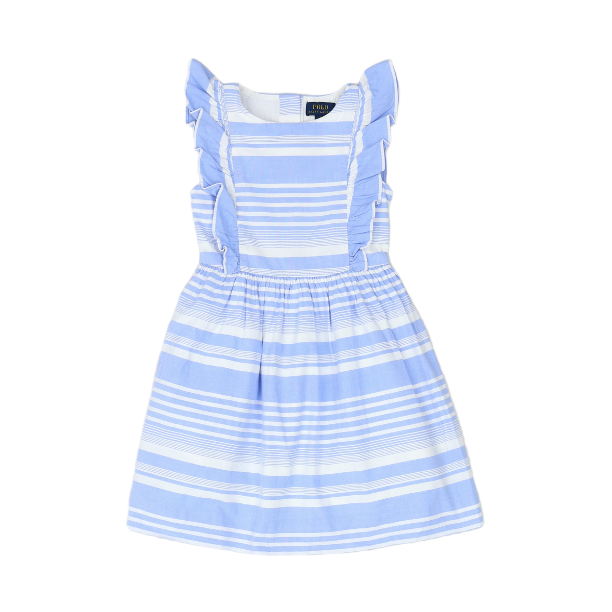 RALPH LAUREN - ROBE - BLANC, BLEU - 6 ANS