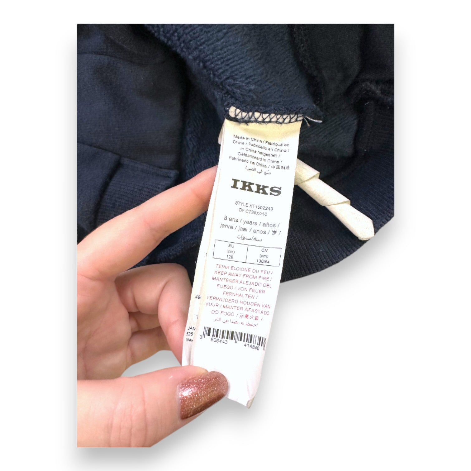 IKKS - BLAUES SWEATSHIRT - 8 JAHRE