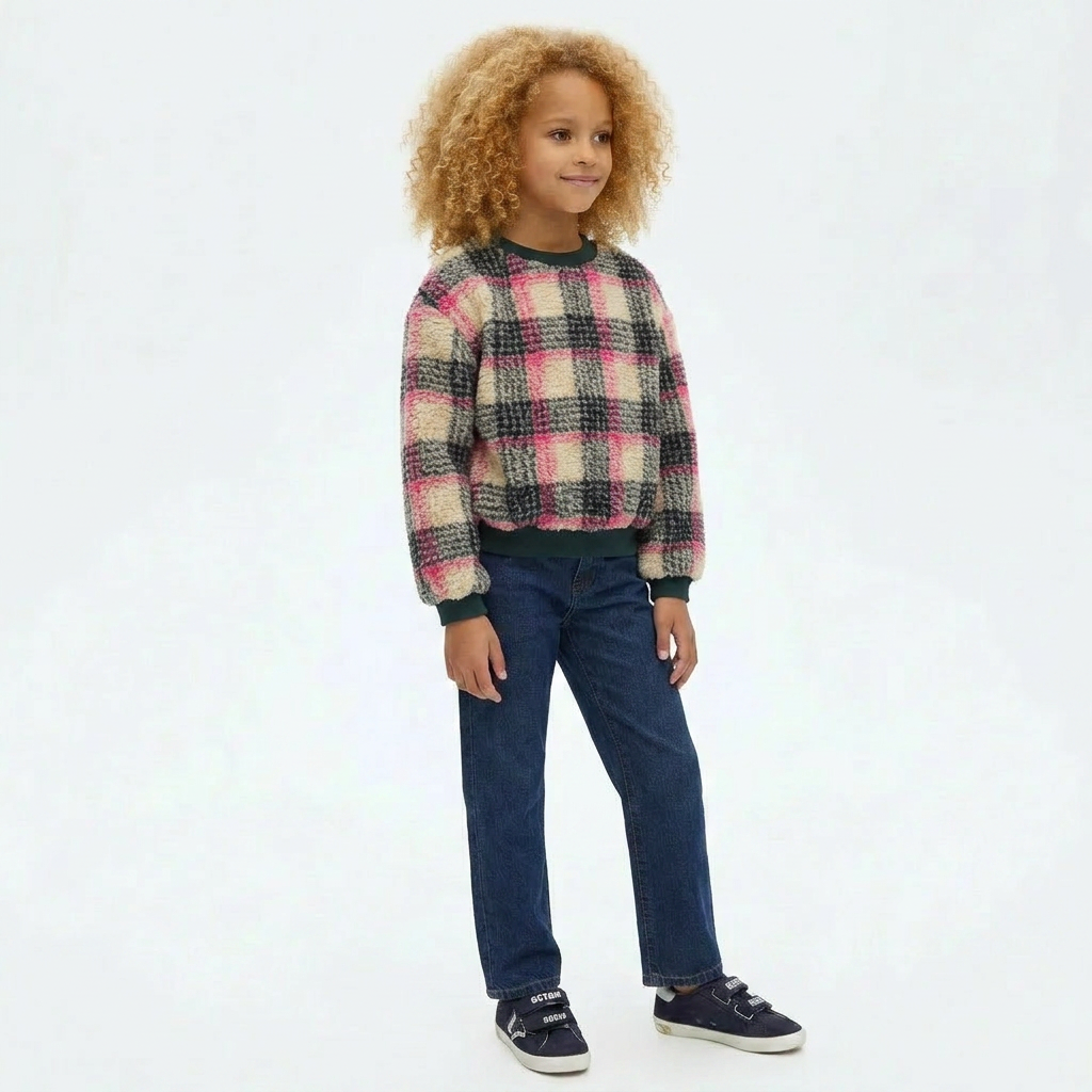BELLEROSE - PULL - ROSE, VERT - 8 ANS