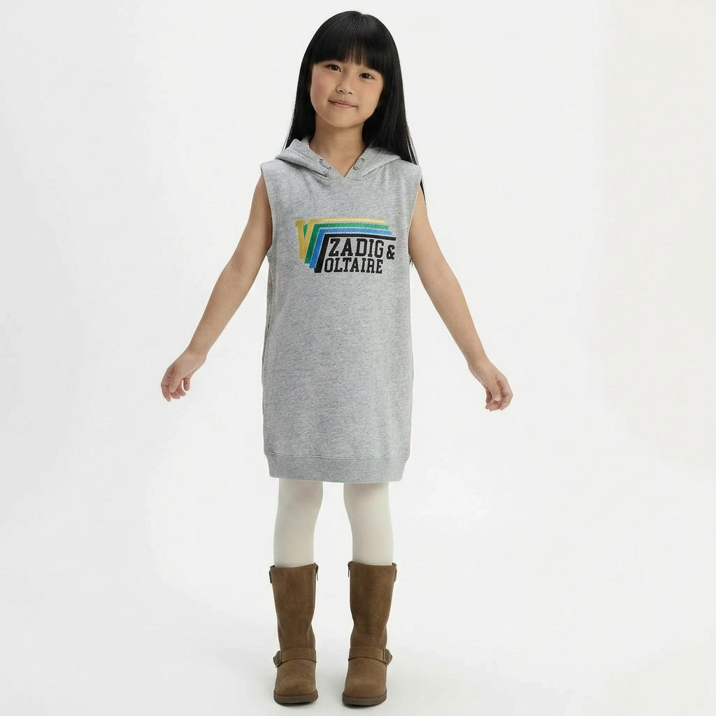ZADIG & VOLTAIRE - ROBE - GRIS - 12 ANS