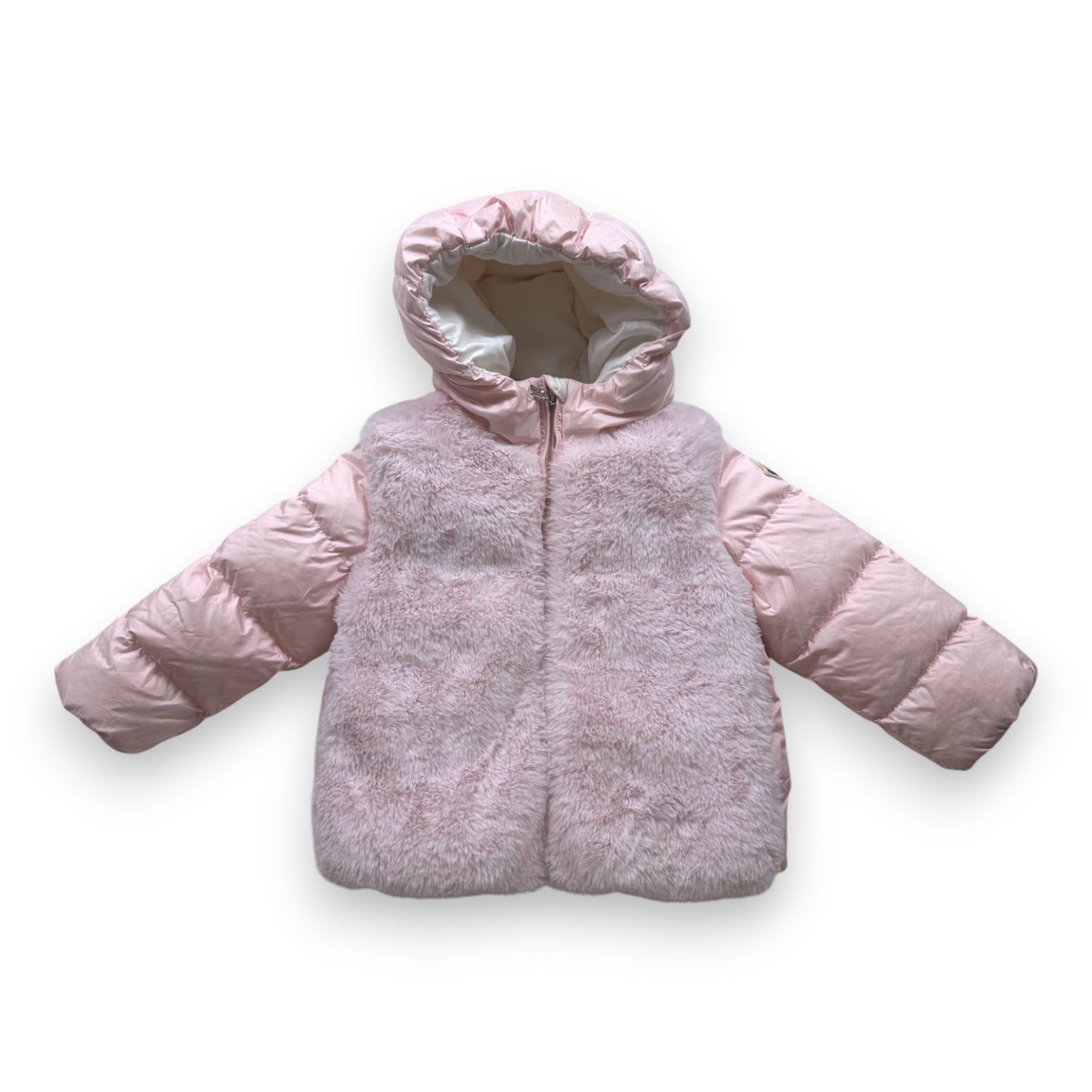 MONCLER - DOWN JACKET - PINK - 12 MONTHS
