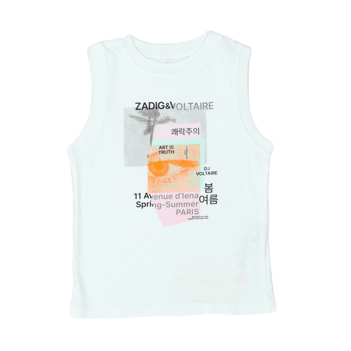 ZADIG & VOLTAIRE - DÉBARDEUR - BLANC - 4 ANS