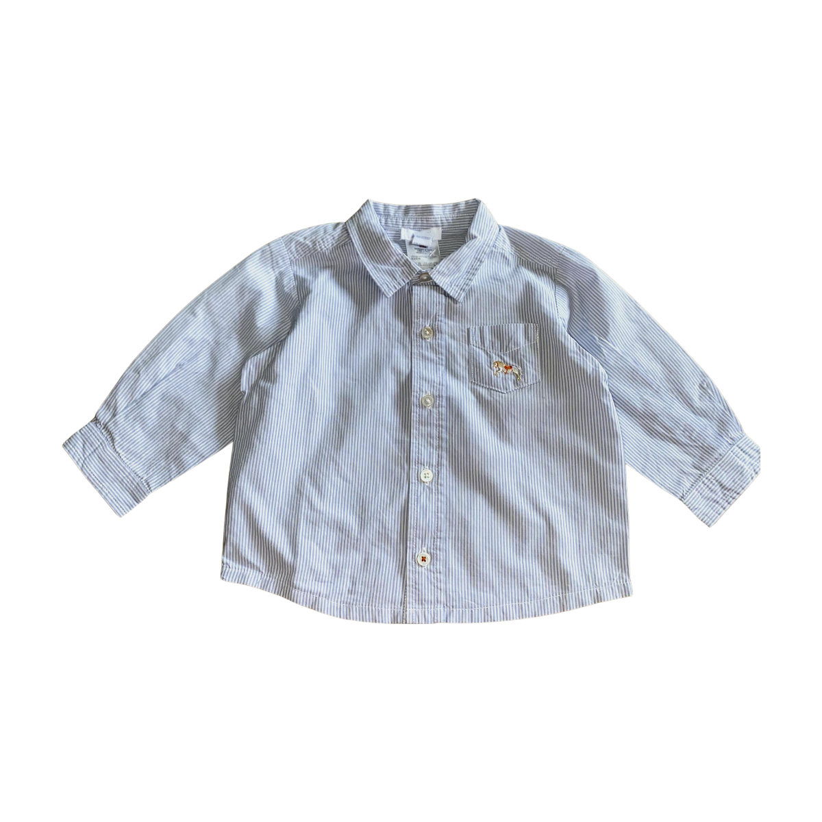JACADI - CHEMISE - BLEU, BLANC - 6 MOIS