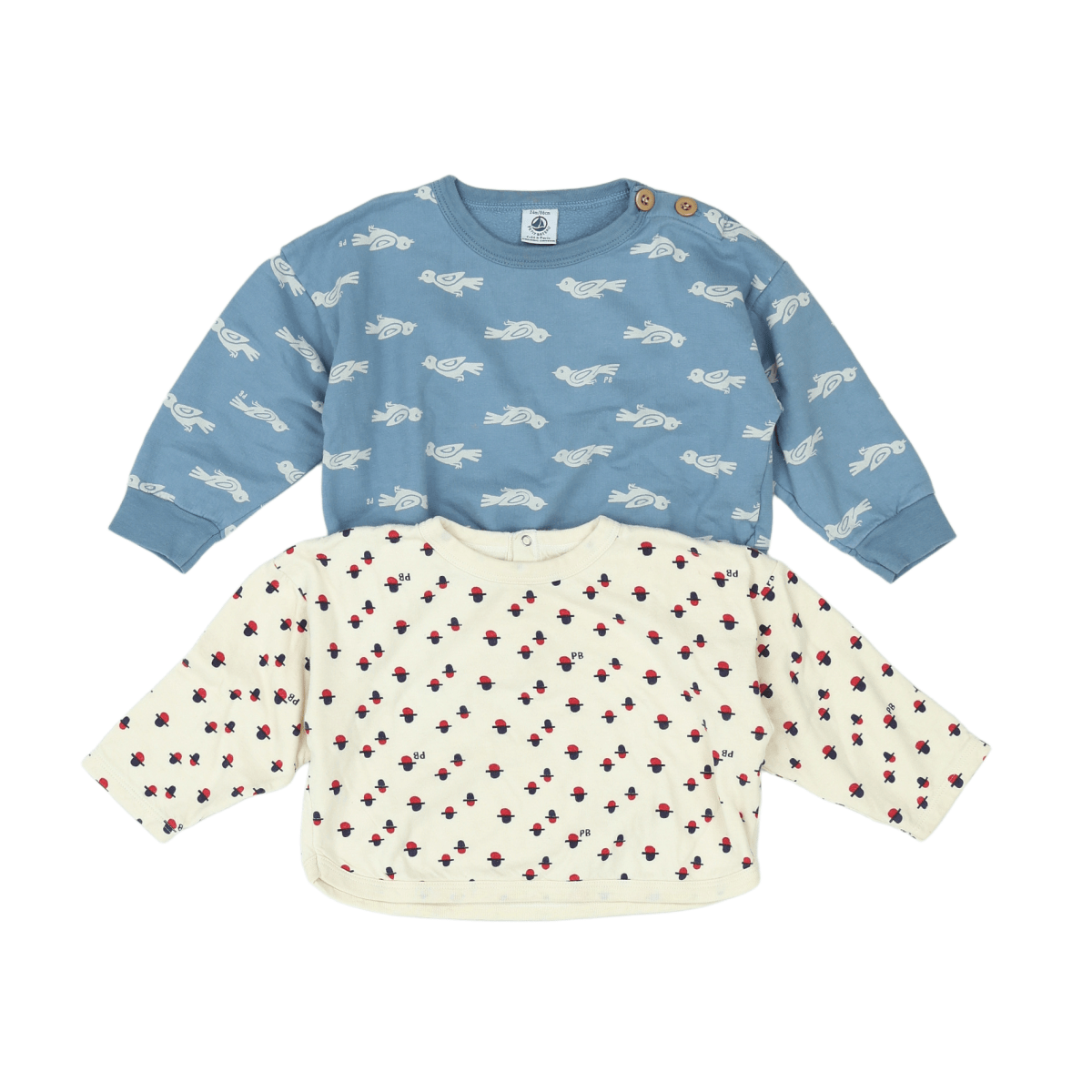 PETIT BATEAU - ENSEMBLE SWEAT - BLEU - 24 MOIS