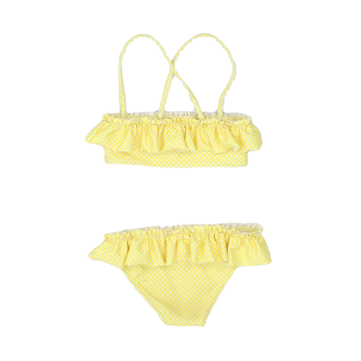 BONTON - MAILLOT DE BAIN 2 PIÈCE - JAUNE, BLANC - 6 ANS