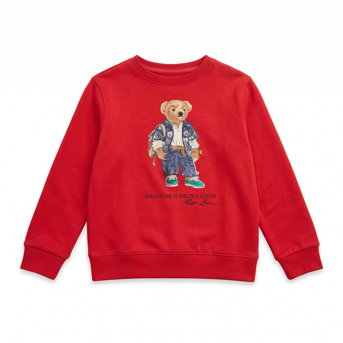 RALPH LAUREN - SWEAT - ROUGE - 6 ANS