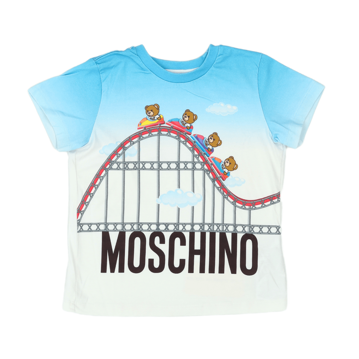 MOSCHINO - T-SHIRT - BLEU, BLANC - 6 ANS
