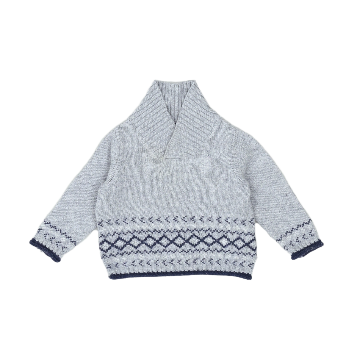 THE LITTLE WHITE COMPANY - PULL - GRIS - 3 MOIS