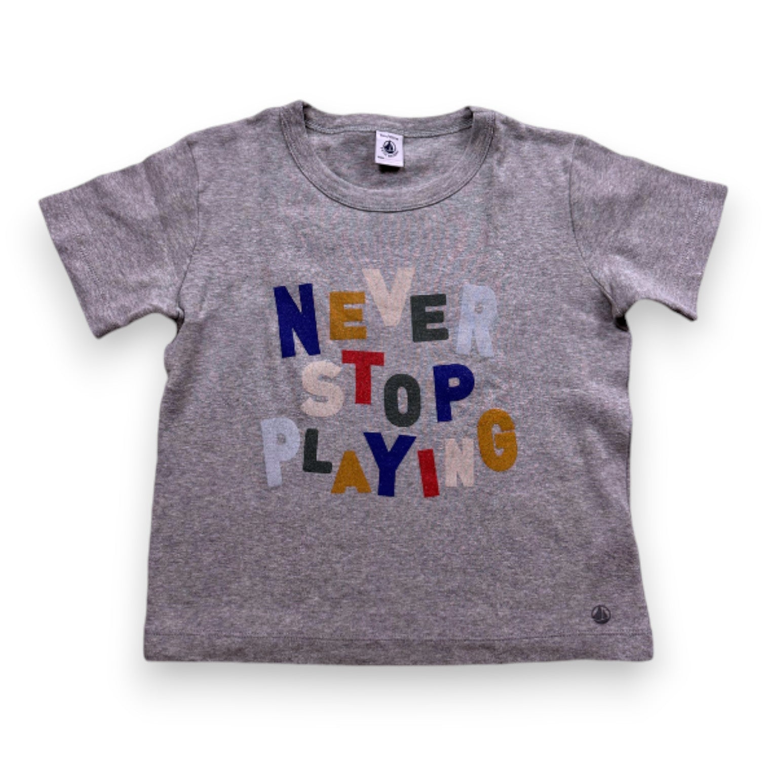 LITTLE BOAT - T-SHIRT - GREY - 8 YEARS