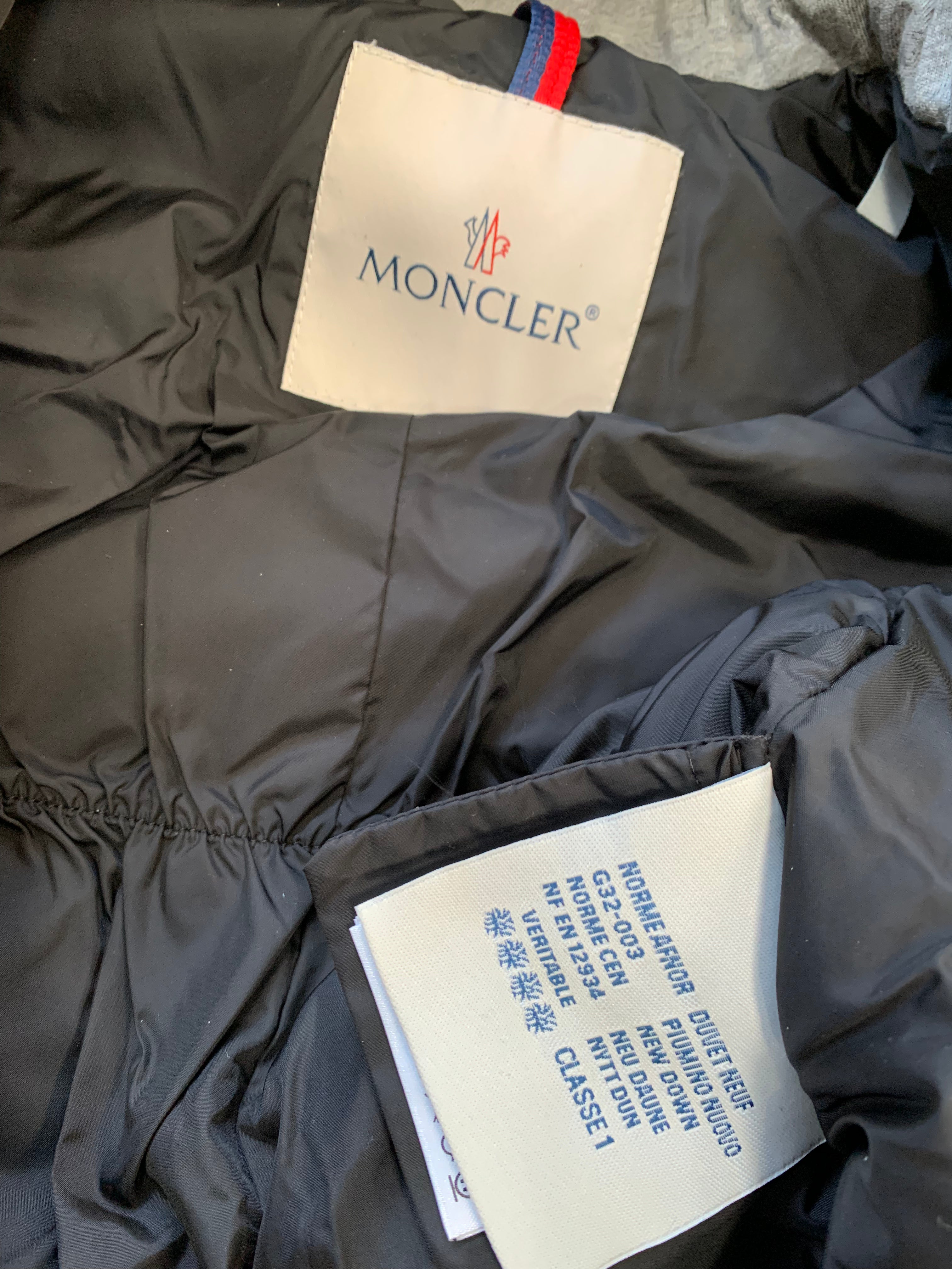 MONCLER - PILOT SUIT - BLACK - 3 MONTHS