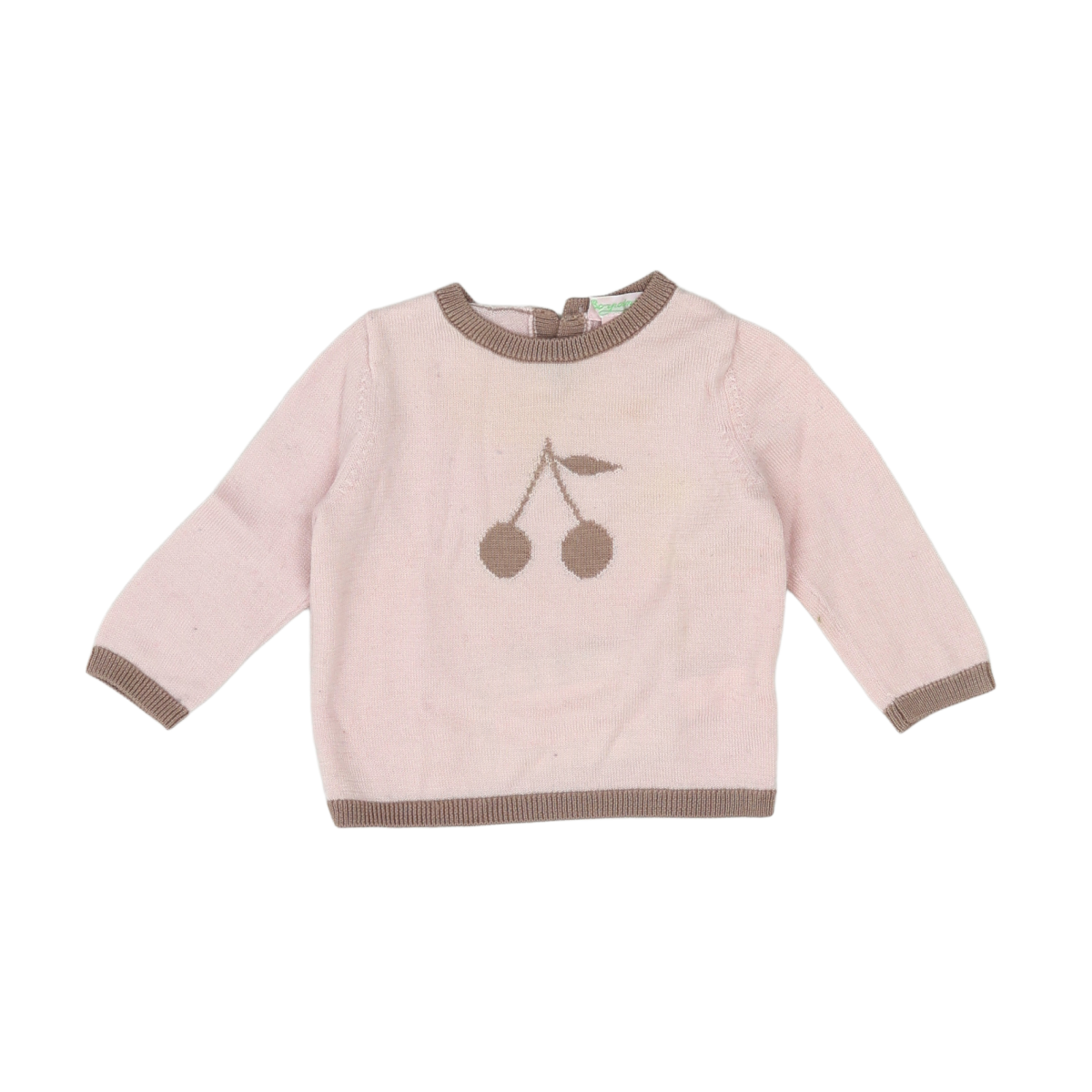 BONPOINT - PULL - ROSE, MARRON - 6 MOIS