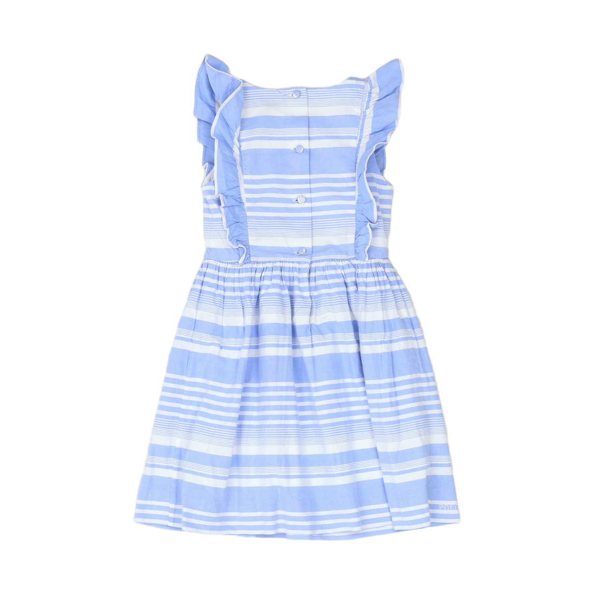 RALPH LAUREN - ROBE - BLANC, BLEU - 6 ANS