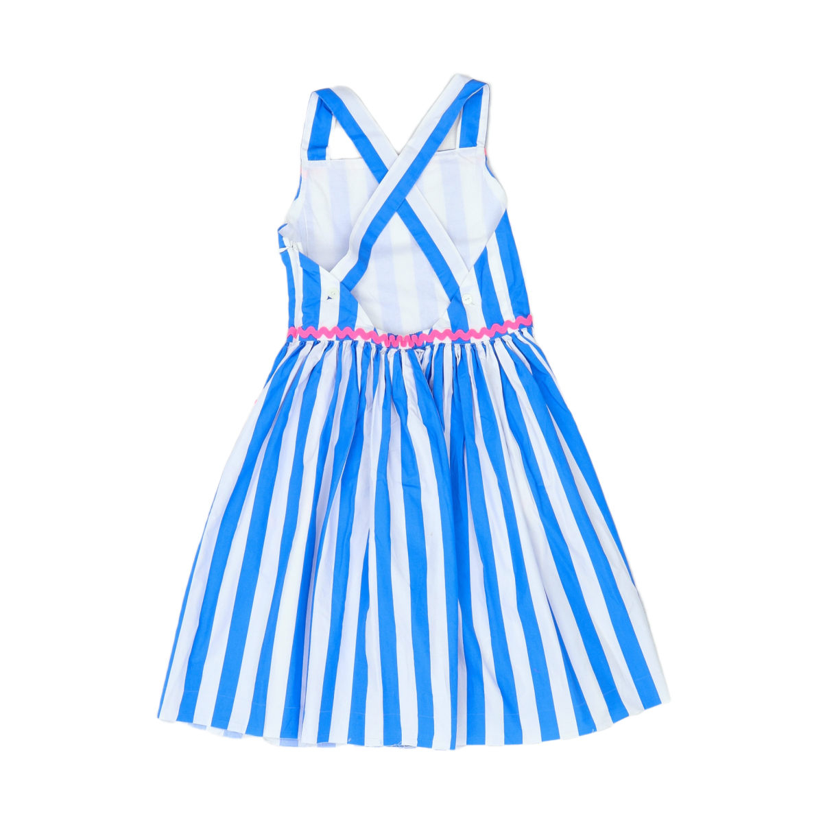 JACADI - ROBE - BLEU, ROSE - 8 ANS