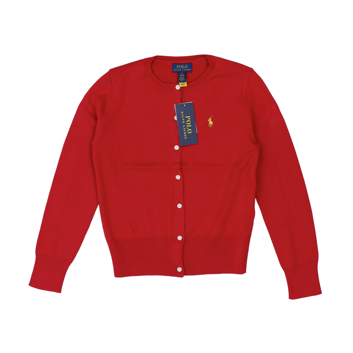 RALPH LAUREN - CARDIGAN - ROUGE - 8 ANS