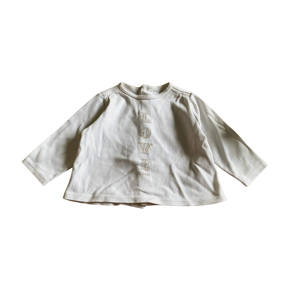 CHLOÉ - T-SHIRT - BLANC - 6 MOIS