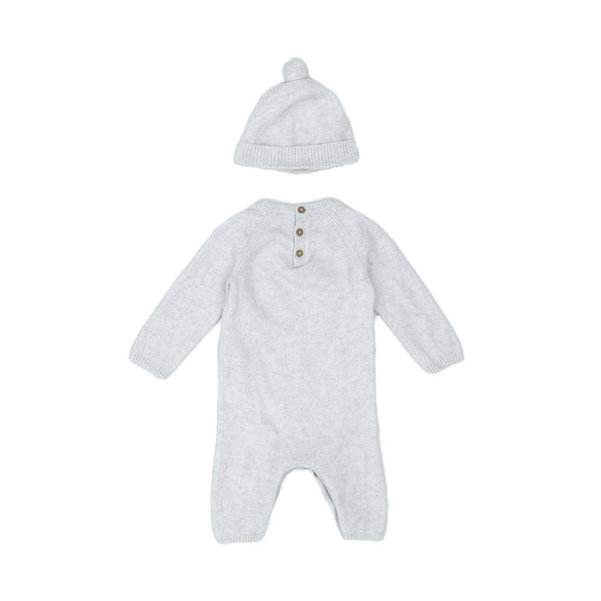 THE LITTLE WHITE COMPANY - JUMPSUIT - GREY - 0 MONTHS