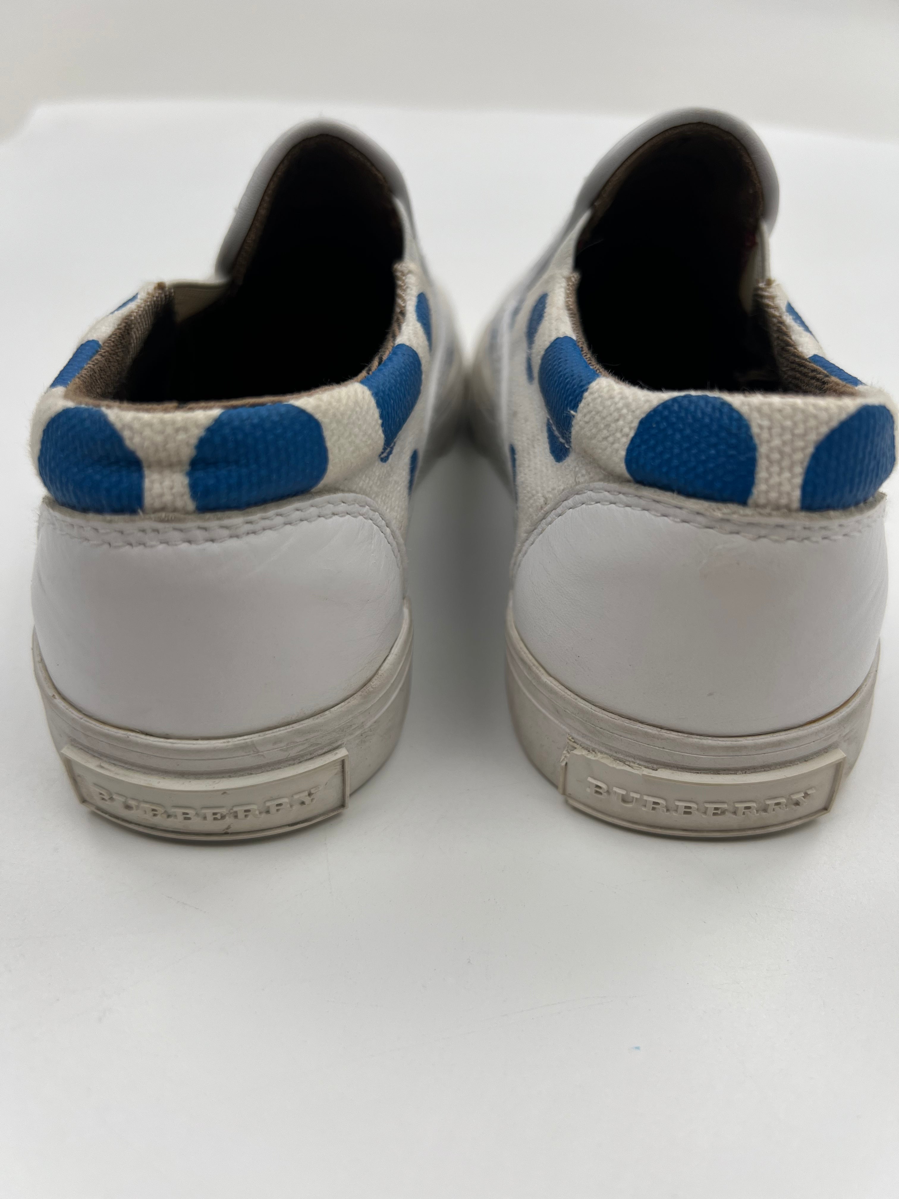 BURBERRY - BASKETS - BLANC, BLEU - 27