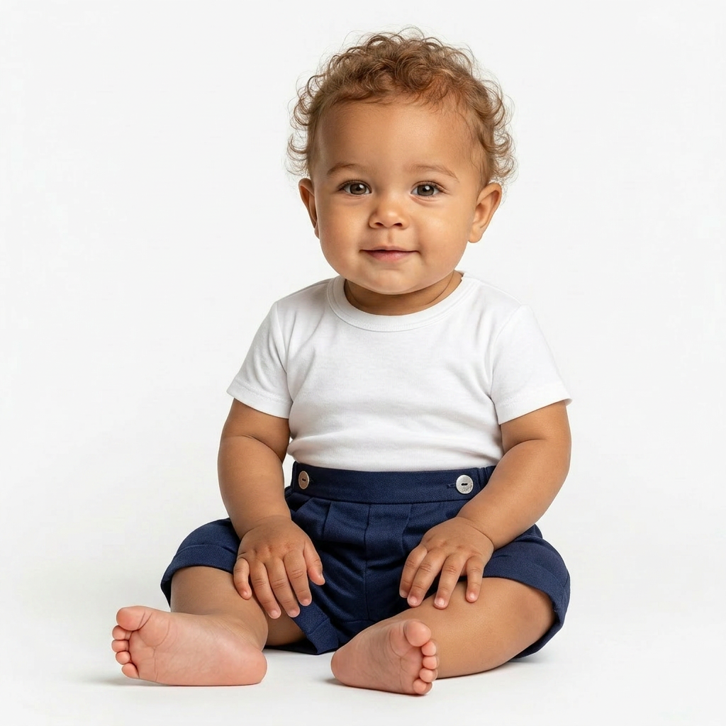 JACADI - SHORTS - BLUE - 6 MONTHS