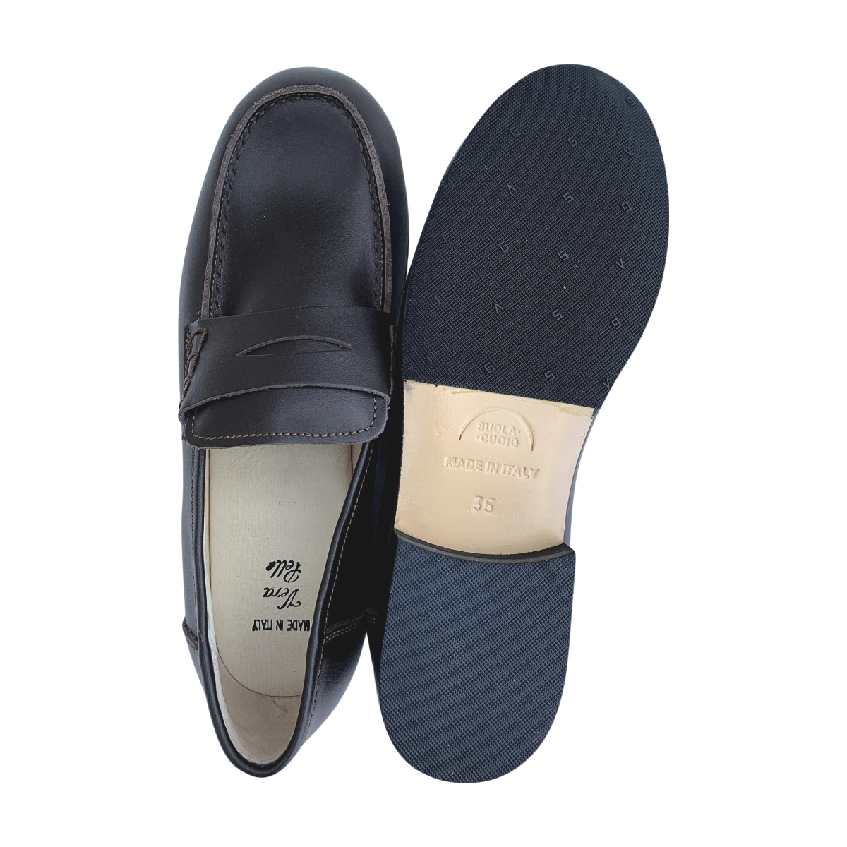 VERA PELLE MONACO - MOCASSINS - MARRON - 35