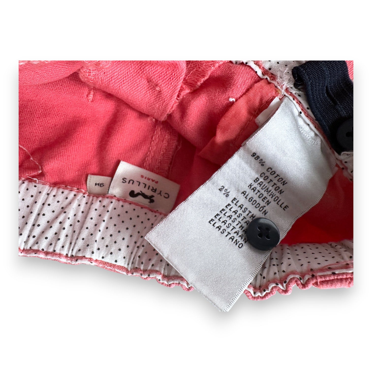 CYRILLUS - PANTALON - ROSE - 9 MOIS