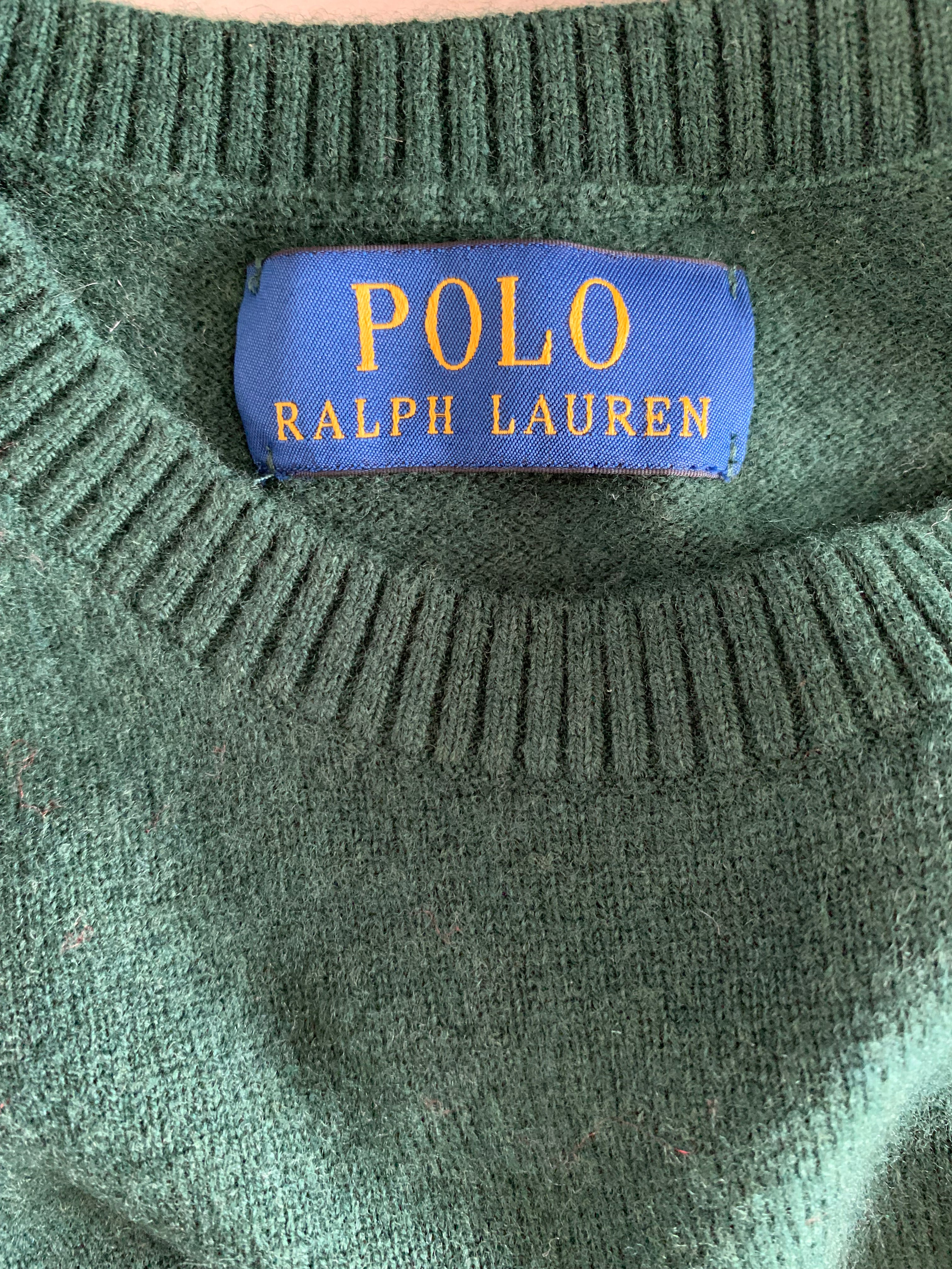 RALPH LAUREN - PULL - VERT - 8 ANS