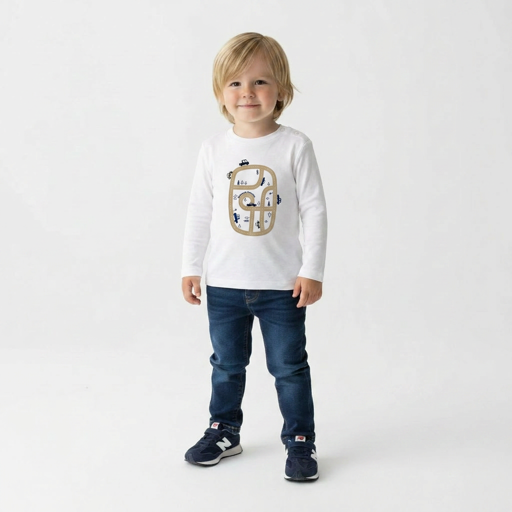 TARTINE & CHOCOLAT - T-SHIRT - BLANC - 24 MOIS