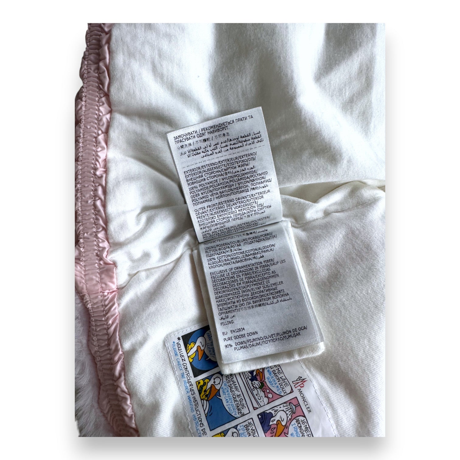 MONCLER - DOWN JACKET - PINK - 12 MONTHS