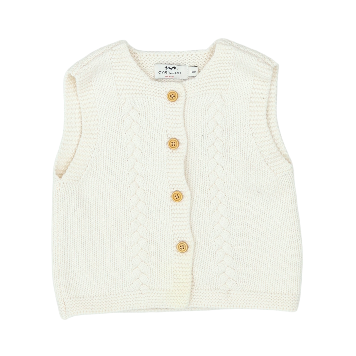CYRILLUS - CARDIGAN - BLANC - 18 MOIS