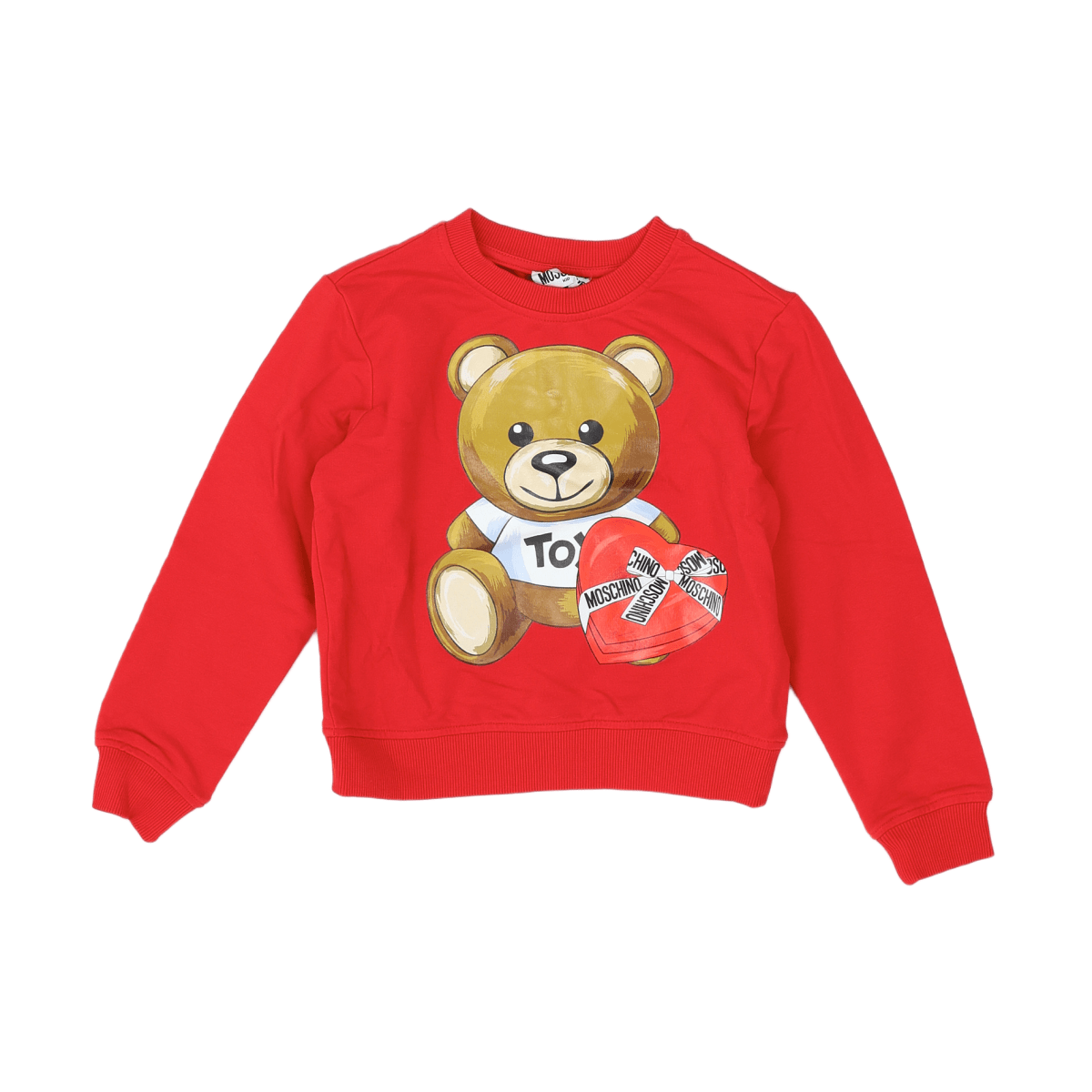 MOSCHINO - SWEAT - ROUGE - 6 ANS