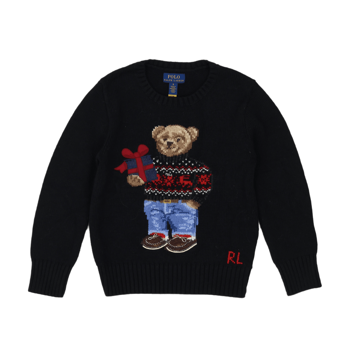 RALPH LAUREN - PULL - NOIR - 6 ANS