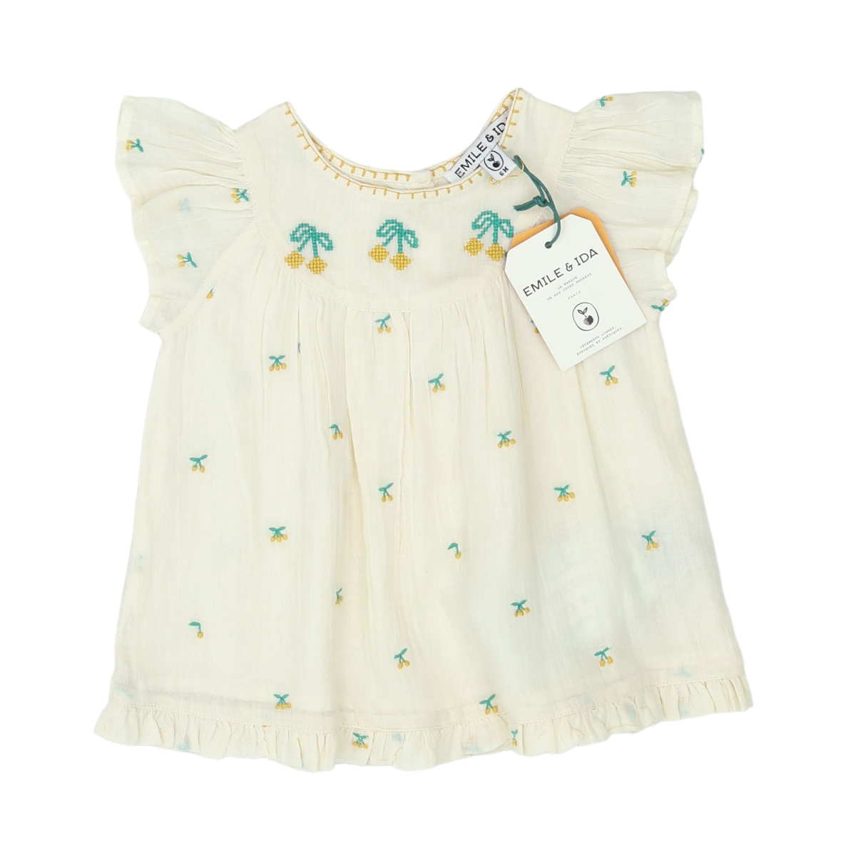 EMILE & IDA - ROBE - JAUNE - 6 MOIS