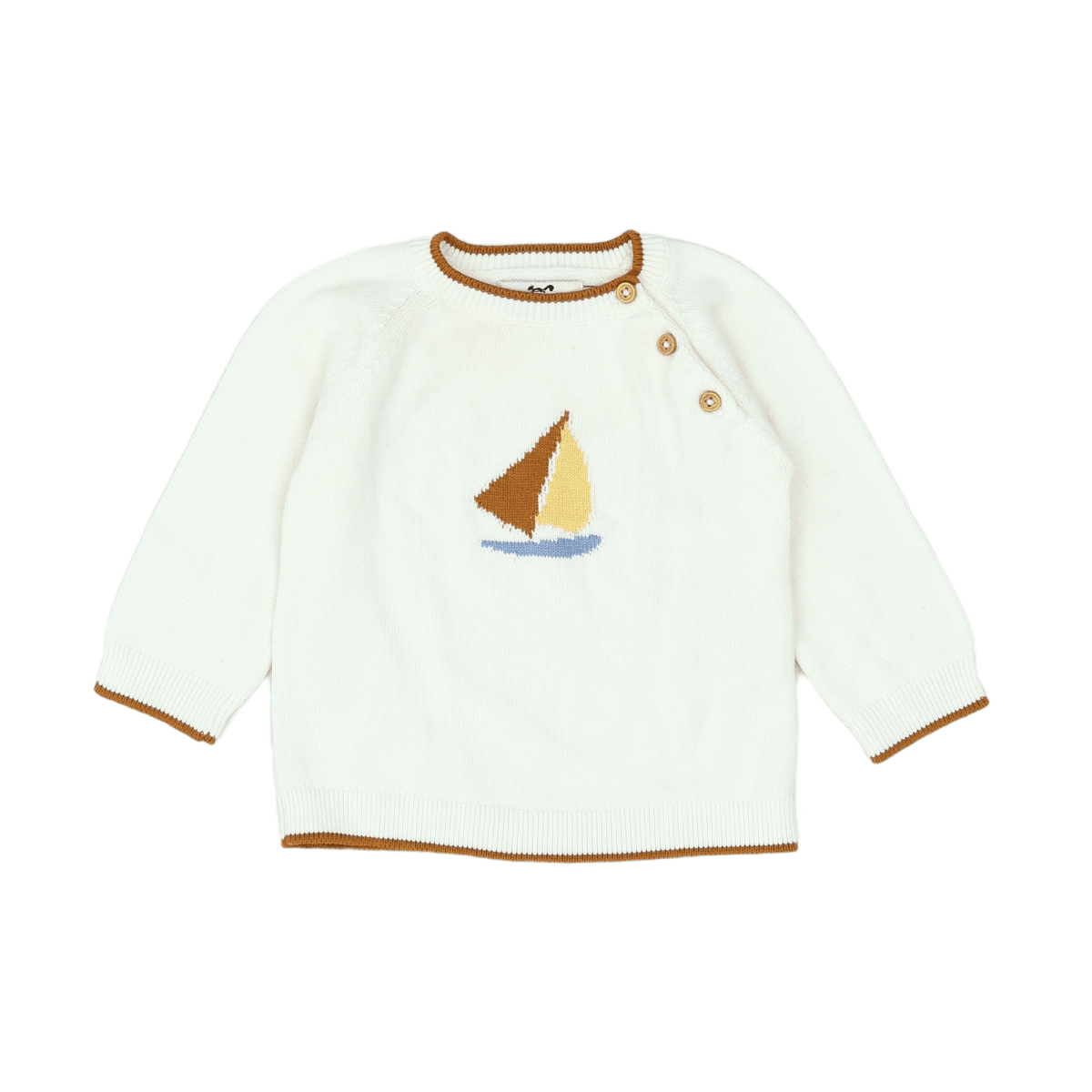 CYRILLUS - SWEATER - WHITE - 6 MONTHS