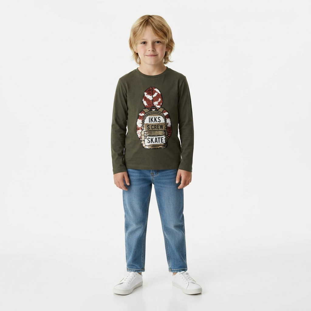 IKKS - T-SHIRT - VERT - 6 ANS