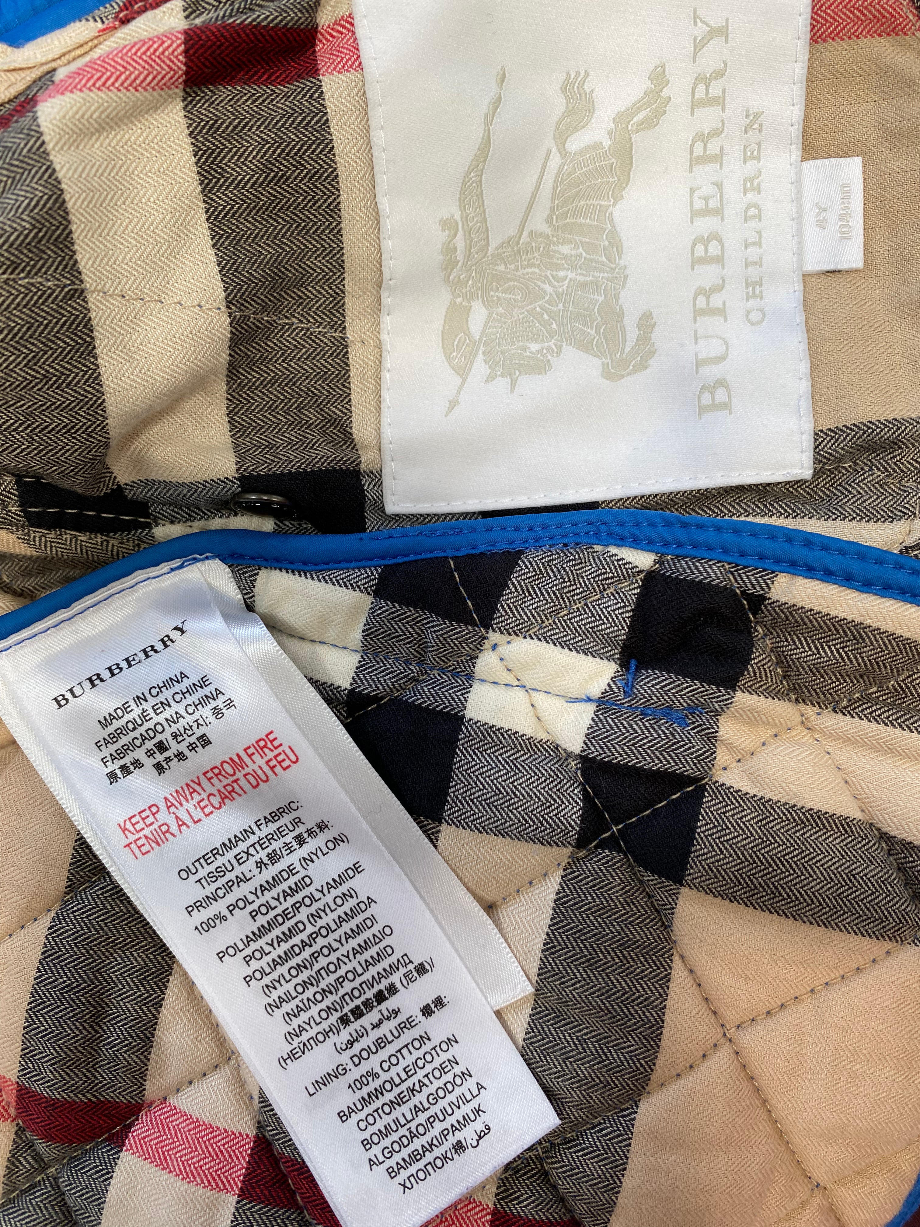 BURBERRY - DOUDOUNE - BLEU - 4 ANS