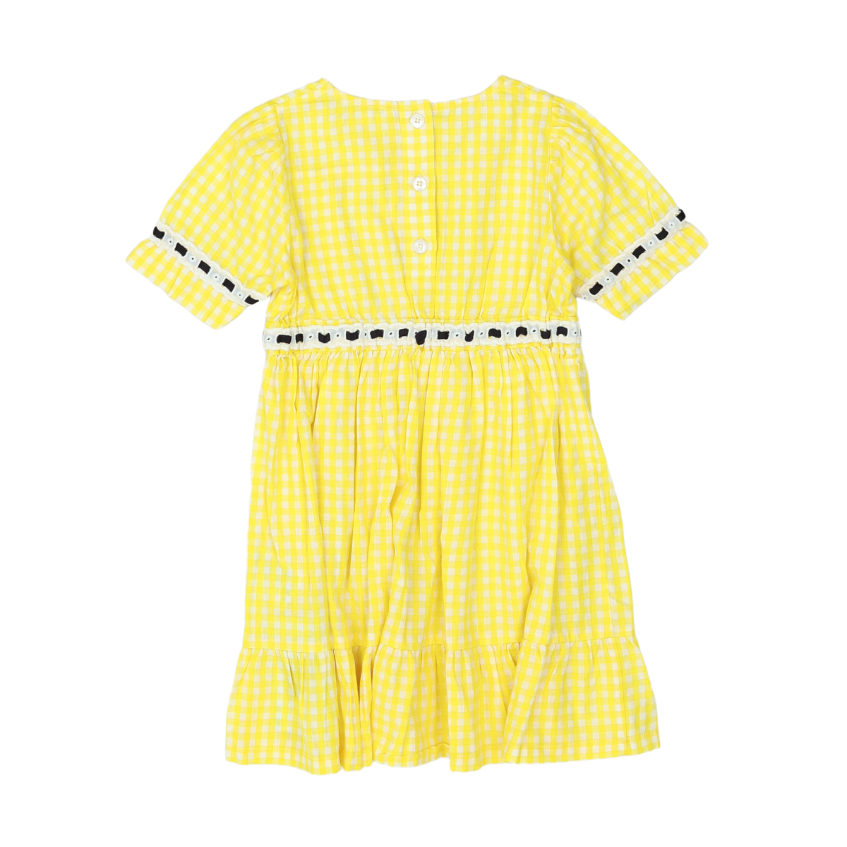 HELLO SIMONE - ROBE - JAUNE, BLANC - 4 ANS