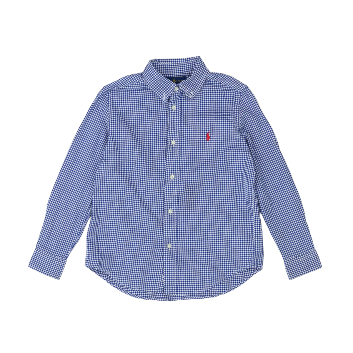 RALPH LAUREN - CHEMISE - BLEU, BLANC - 7 ANS