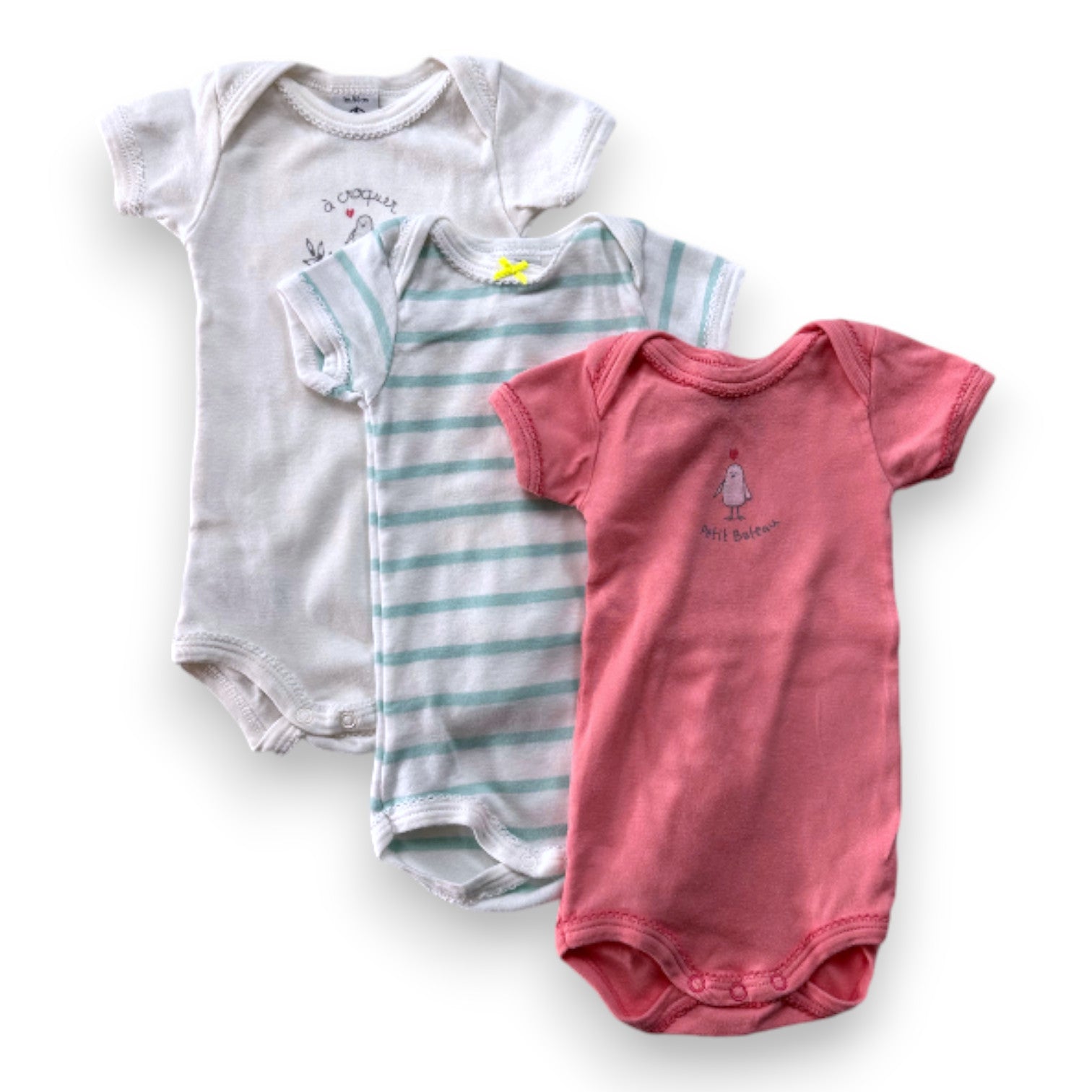 LITTLE BOAT - BODY - PINK, WHITE - 3 MONTHS