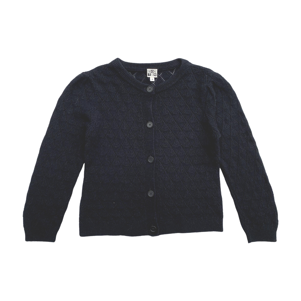 BONTON - CARDIGAN - NOIR - 8 ANS