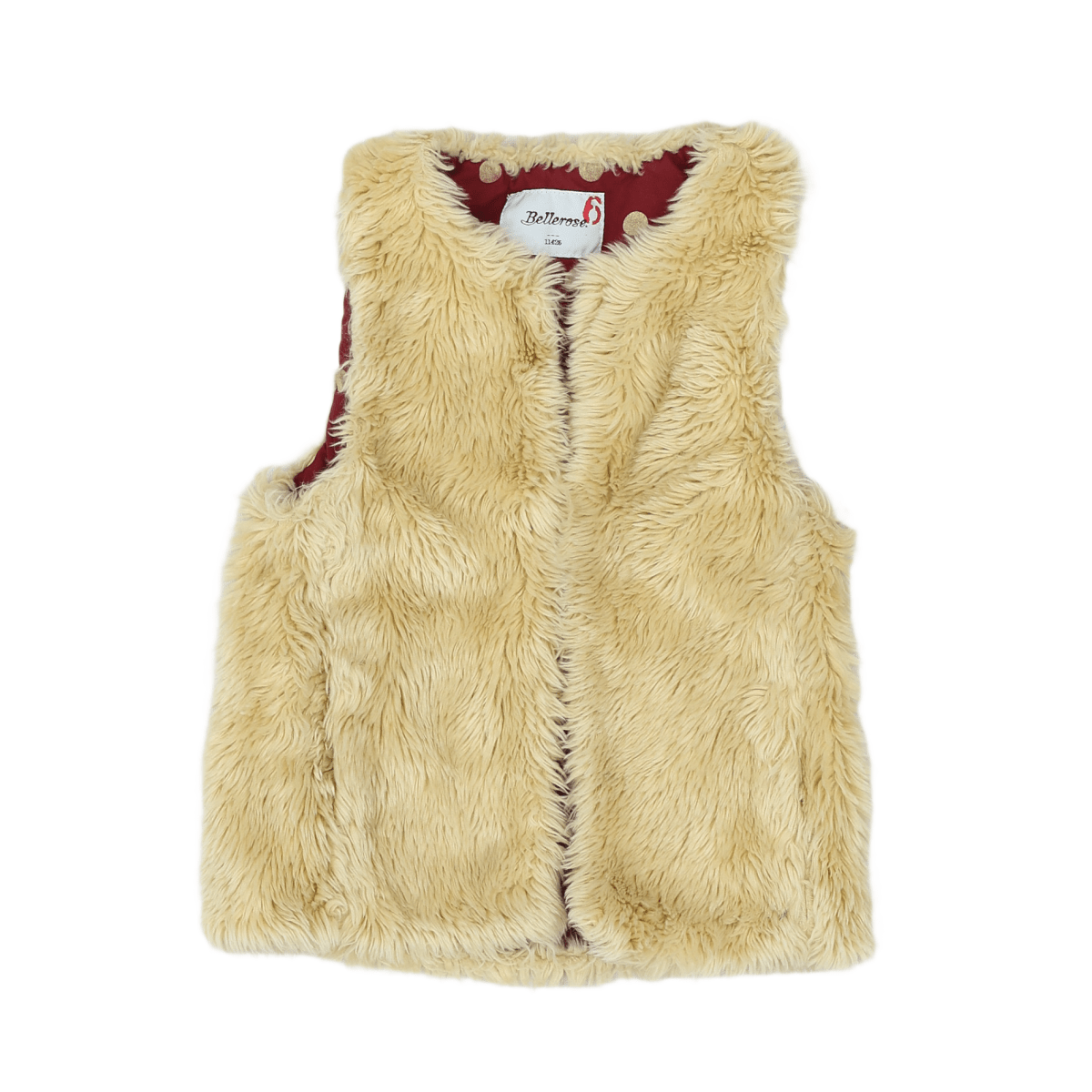 BELLEROSE - SLEEVELESS JACKET - BEIGE, RED - 6 YEARS