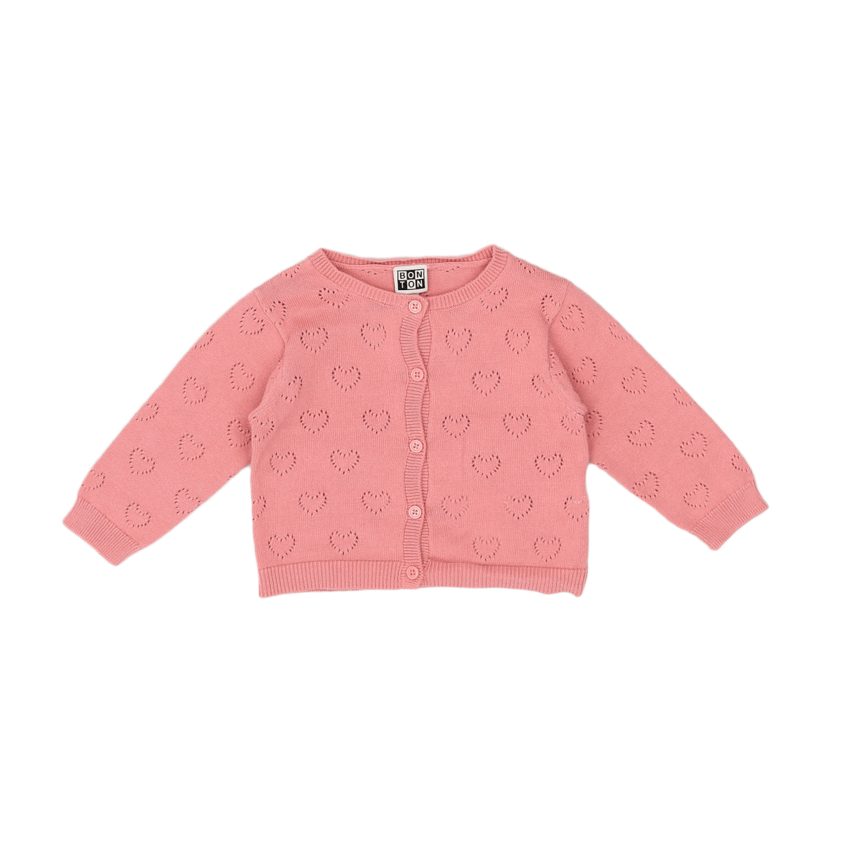 BONTON - CARDIGAN - ROSE - 18 MOIS