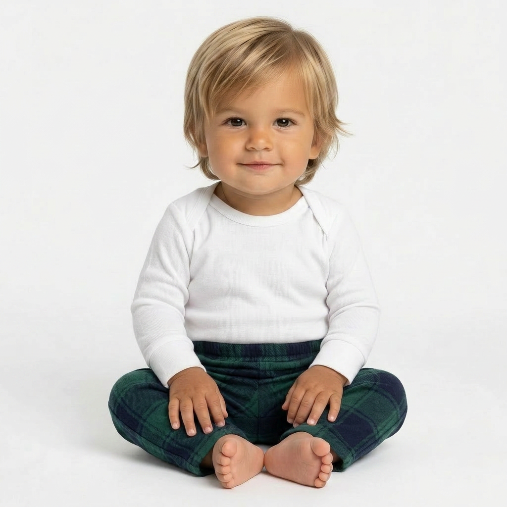 BONTON - PANTALON - VERT, BLEU - 6 MOIS
