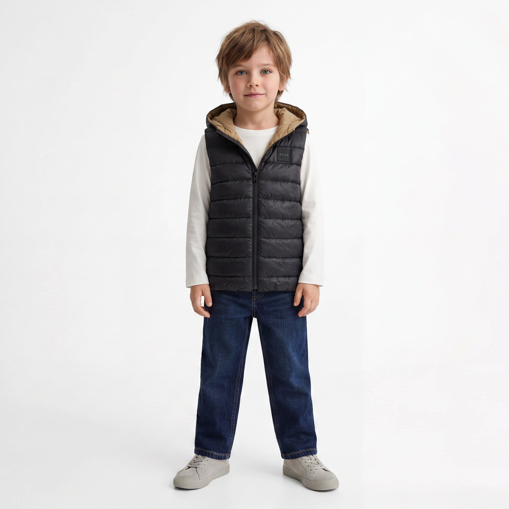 BOSS - BLOUSON SANS MANCHE - NOIR - 6 ANS
