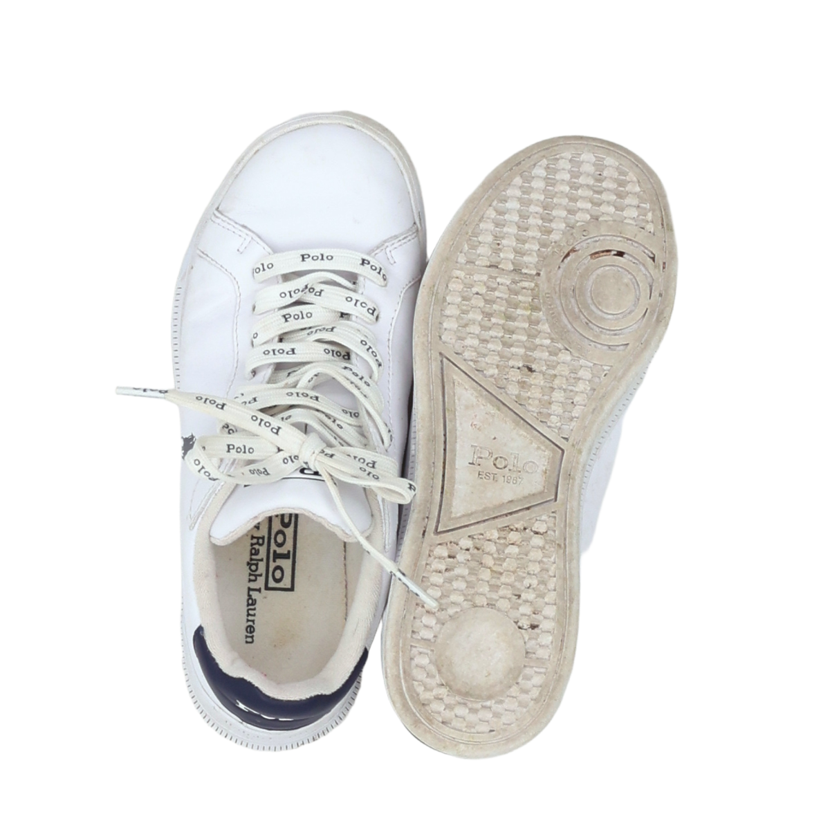 RALPH LAUREN - BASKETS - BLANC - 36.5