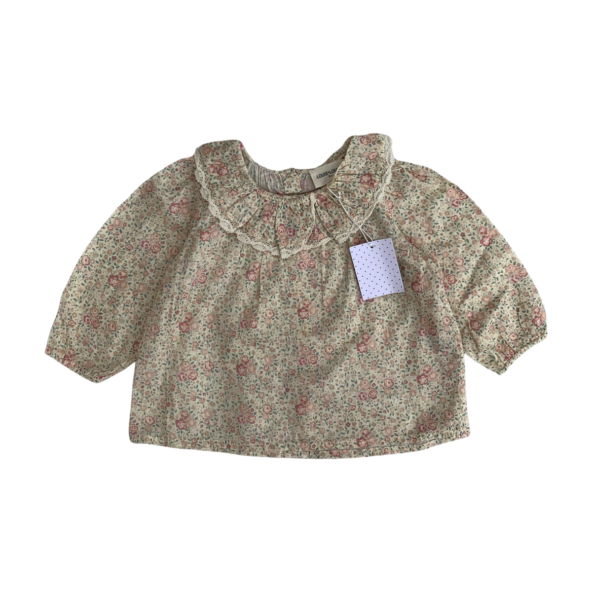 LOUIS LOUISE - ROBE - BEIGE, ROSE - 12 MOIS