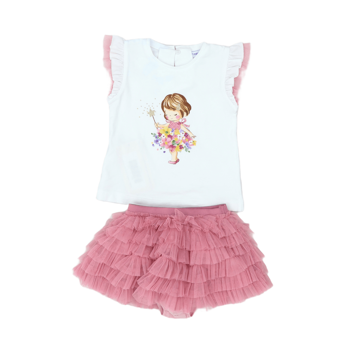 MAYORAL - SET - ROSA, WEIß - 12 MONATE